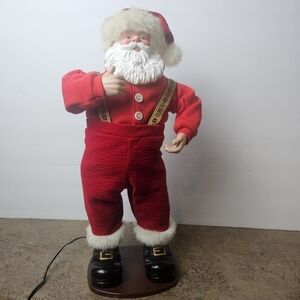 Jingle Bell Rock Santa Musical Animated Christmas Decor Vintage Decorations